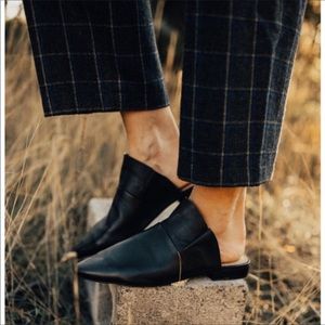 Free People Sienna Ruffle Leather Mules